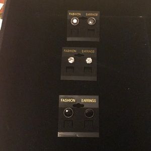 3 Pairs Fashion Jewelry Stud earrings